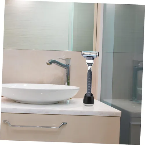 Miniatura 2 de Angoily 2pcs Aluminium Alloy Shaving Razor Stand with Oblique Opening Resistant Holder for Organized Bathroom Storage Smooth Edges Durable Base for