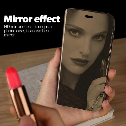 Miniatura 3 de Note 20 - Funda de piel para Samsung Galaxy Note20 5G, delgada, transparente, espejo de maquillaje, funda con tapa, Note 20 5G con función atril