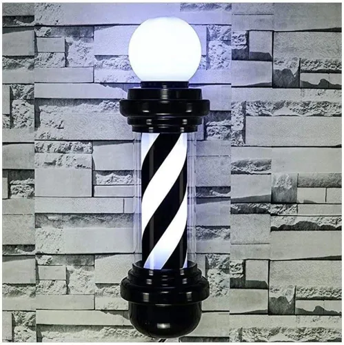 Miniatura 6 de DNYSYSJ Luz LED de poste de peluquería de 19 pulgadas, letrero retro para peluquería y peluquería, tiras giratorias IP44, impermeable, montaje
