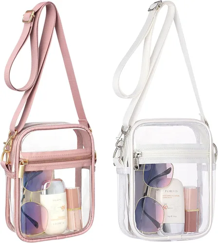 Miniatura 29 de PACKISM Bolsa transparente para eventos de estadio – Monederos pequeños transparentes para mujer, bolsa bandolera para conciertos y eventos