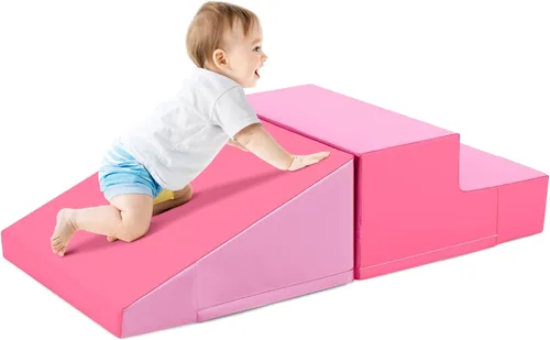 Miniatura 12 de Costzon Juguetes de escalada para niños pequeños, juego suave para gatear, escalar, deslizarse, jugar activo en interiores, 2 bloques de escalada