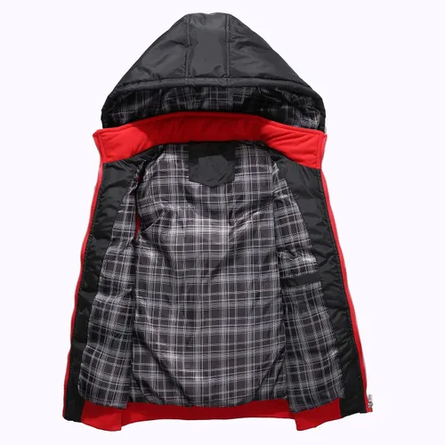 Miniatura 51 de WENKOMG1 Chaleco con capucha con doble cremallera para hombre, abrigo de color sólido, abrigo cálido y grueso, sin mangas, chaqueta suelta