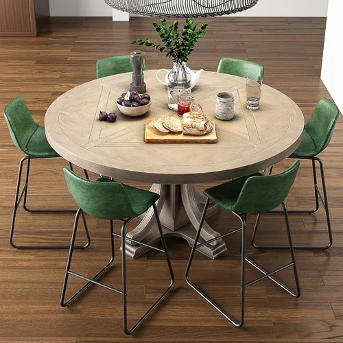 Miniatura 9 de YaFiti - Juego de 2 sillas de comedor de 18 pulgadas, sillas modernas tapizadas para comedor con cojines de piel sintética y patas de metal, silla