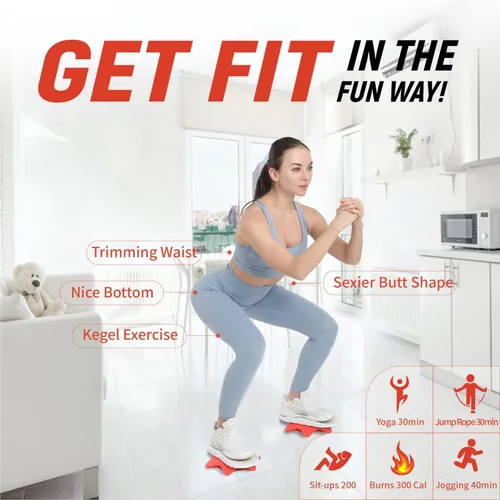 Miniatura 2 de Tabla giratoria de abdominales, tabla de ejercicios Twister, ejercicio de disco de torsión de cintura, ejercicio de tabla de abdominales, Naranja