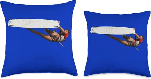 Miniatura 3 de Kitesurf Gifts and Surf Lover Tees by taiche Kitesurfer Freestyle Action - Almohada con ilustración a color, 16 x 16 pulgadas, multicolor