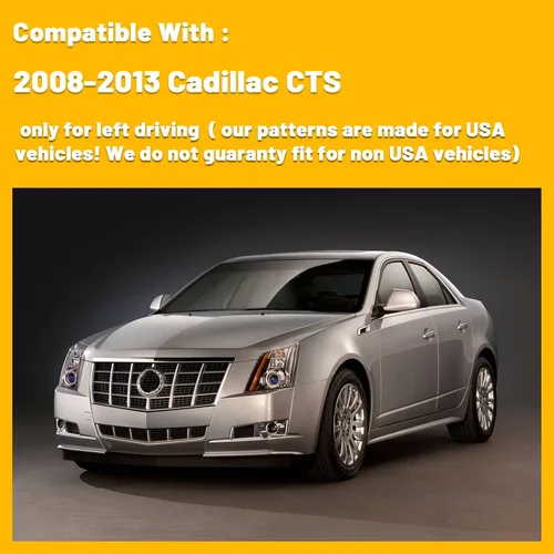 Miniatura 6 de Tapete para cubierta de tablero de instrumentos compatible con Cadillac CTS 2003-2007, protector antideslizante con protección solar (2003-2007)