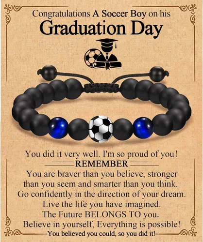 Miniatura 11 de EFVISD Pulsera de fútbol, baloncesto, béisbol, hockey para regalos para niños jugadores amantes de equipos, hijo, nieto, hermano, sobrino, amigo