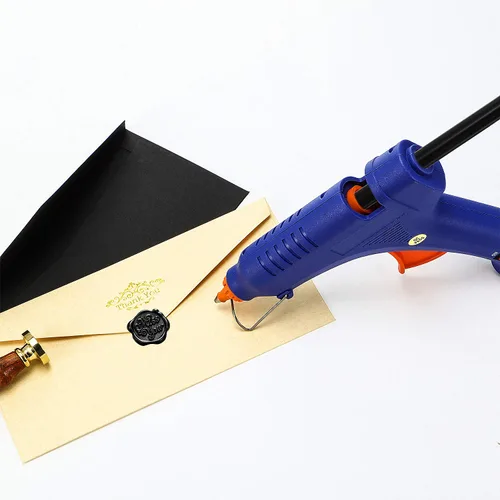 Miniatura 2 de Nuanchu 15 varillas de cera para sellado de pistola de pegamento para sello de cera retro vintage y letras, ideal para invitaciones de boda, sobres
