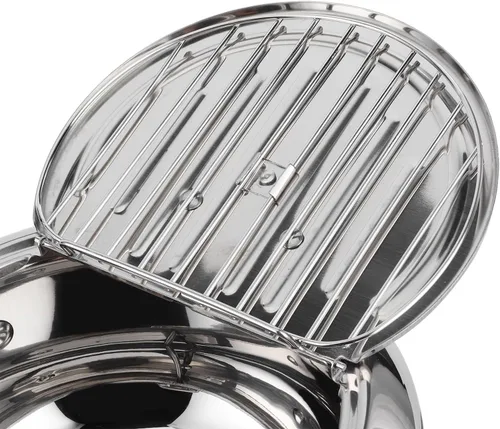 Miniatura 6 de Olla para freidora, olla japonesa con control de temperatura y tapa, olla de acero inoxidable para cocina, papas fritas, pollo, etc. (7.9 in)