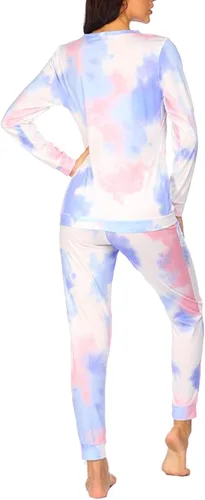 Miniatura 5 de Ekouaer Conjunto de ropa interior térmica de maternidad y lactancia, conjunto de pantalones largos de punto a rayas, capa base superior e inferior