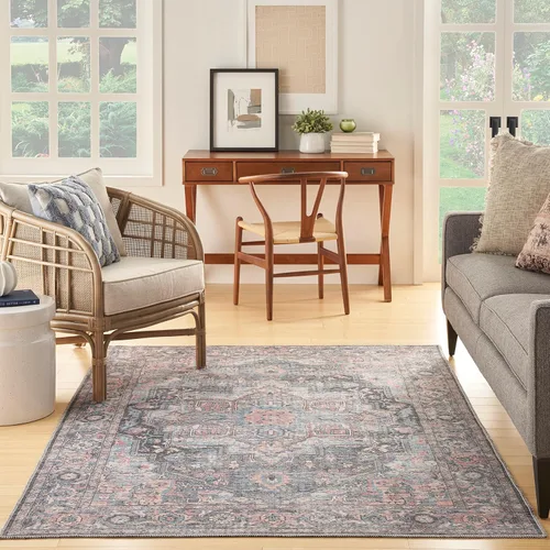 Miniatura 130 de Nourison Home New Concept - Alfombra lavable de 6 x 9 pies, fácil de limpiar, no se desprende, para dormitorio, sala de estar, comedor y cocina