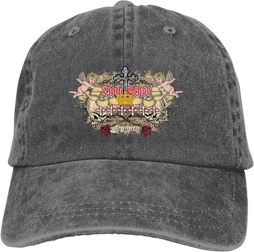 Miniatura 9 de Cowboy Hat Trendy Hats for Man and Women Djustable Four Season Outdoor Baseball Cap of Hell Skull with Angel Deep Heather