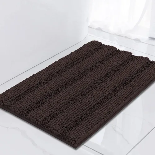 Miniatura 84 de Turquoize Alfombras de Baño de Chenilla Peludas Alfombra de Baño Antideslizante Gruesas Alfombras Peludas para Baño Chenilla Juego de Alfombra