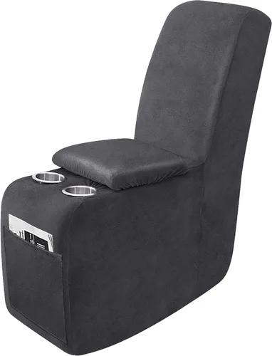 Miniatura 14 de ANARACHON Fundas para sillas reclinables con aspecto de cuero, funda elástica de 4 piezas, funda suave para silla reclinable, protector de muebles