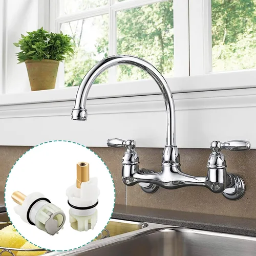 Miniatura 7 de RP25513 Kit de reemplazo de vástago de llave para kit de reparación de llave de dos manijas con Cartucho RP24096 Asientos RP4993 Muelles RP24097