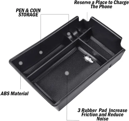 Miniatura 3 de Organizador de consola central compatible con Hyundai Sonata 2020 2021 2022 2023 Accesorios, Sonata N-Line/Limited Bandeja de Inserción Rojo