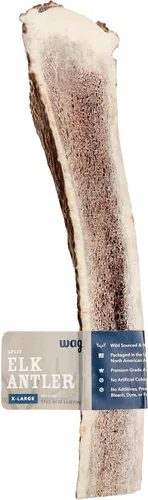 Marca Amazon – Cuerno de alce dividido Wag con desprendimiento natural, de larga duración para masticadores agresivos, XL (mejor para perros de más