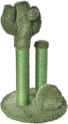 Amazon Basics Rascador para gatos - Postes triples de cactus para interior, poste para rascar para gatos y gatitos con bola colgante, grande (68.6