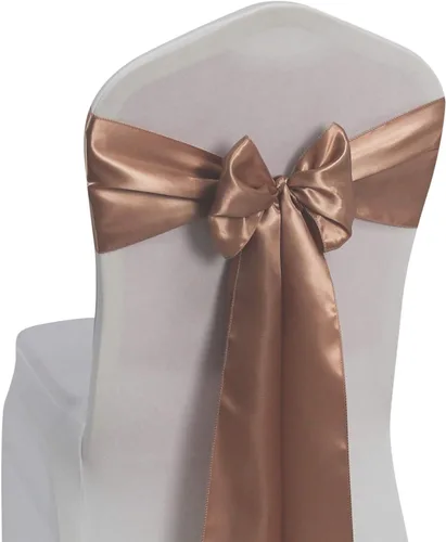 Miniatura 12 de WELMATCH Lazos de satén rosa rubor para silla, 50 unidades, lazos para sillas de decoración de banquetes de boda, fiesta, evento (rosa rubor, 50)