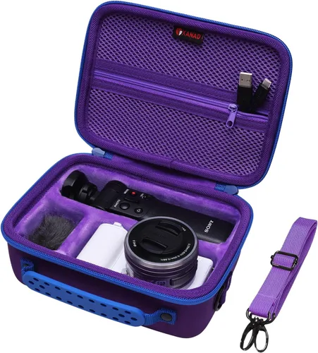 Miniatura 10 de XANAD Funda rígida para cámara Sony Alpha ZV-E10 / ZV-1 / ZV-1F / ZV-1 II Vlogging con kit de accesorios Vlogger trípode (GP-VPT2 BT) y micrófono
