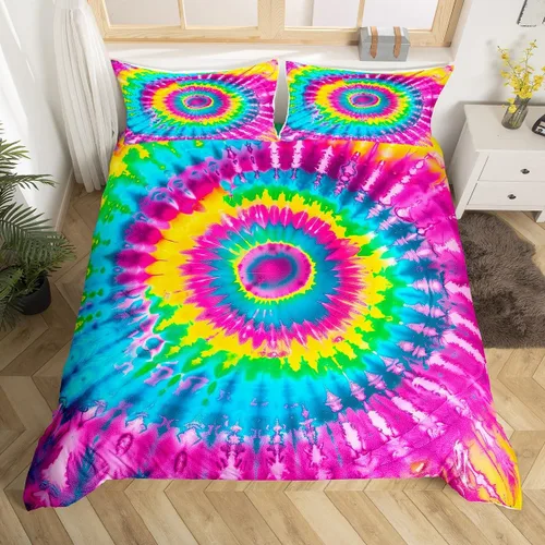 Miniatura 15 de Funda de edredón de mármol azul tamaño King, juego de ropa de cama de mármol colorido líquido abstracto, arco iris, funda de edredón de arena