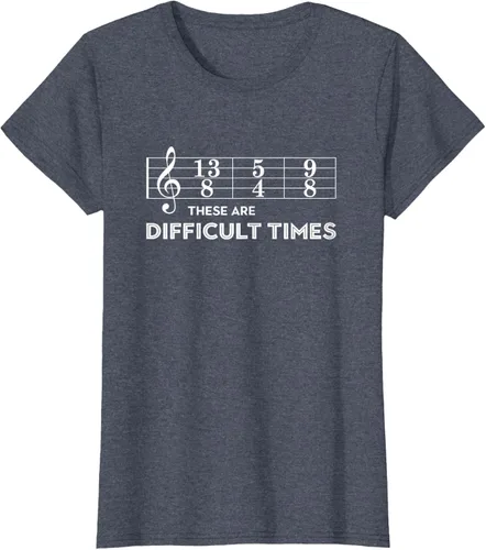 Miniatura 88 de Musician - Camiseta con texto en inglés "These are Difficult Times", talla S