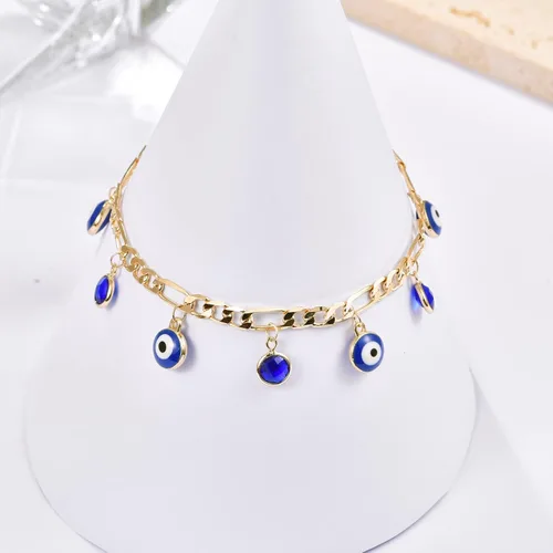 Miniatura 5 de Pulseras de mal de ojo para mujer, chapado en oro de 14 quilates, circonitas cúbicas para adolescentes, joyas de mal de ojo, circonita