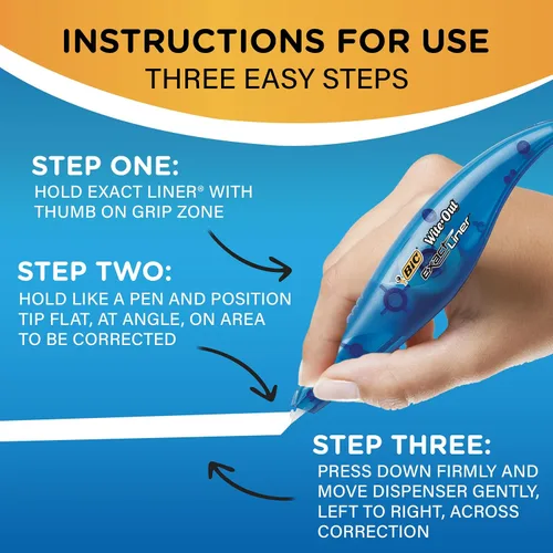 Miniatura 5 de BIC Wite-Out - Cinta correctora exacta de la marca, 19.6 pies, blanca, rápida, limpia y fácil de usar, cinta resistente al desgarro, 10