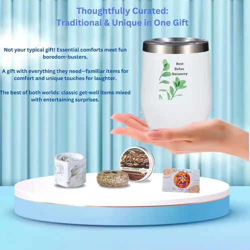 Miniatura 3 de Regalos para hombres y mujeres, paquete de cestas de regalo BluQbt Care para recuperación de cirugía de quimioterapia para amigos enfermos, muestra