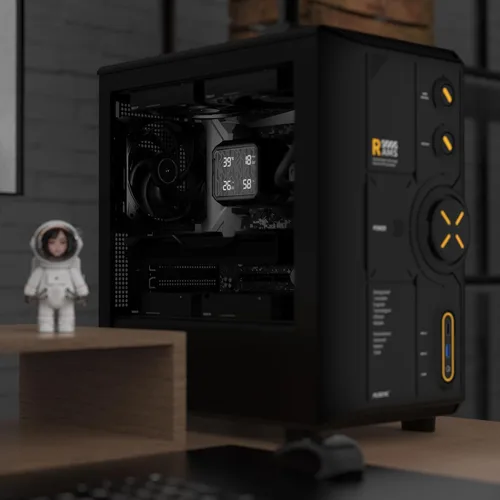 Miniatura 9 de ALSEYE Rams2.0 - Carcasa de PC de torre media Micro-ATX/ITX MATX, panel lateral de vidrio templado, filtros de polvo de control ARGB compatibles