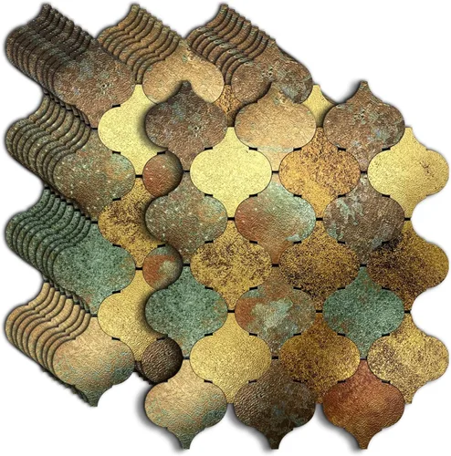 Miniatura 8 de 7 hojas de azulejo adhesivo para salpicaduras de cocina, azulejo de mosaico autoadhesivo, azulejo adhesivo para tocadores de baño, decoración