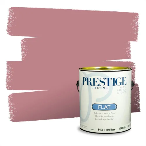 Miniatura 575 de Prestige Paints Pintura exterior e imprimación en uno, 1 galón, plano, coincidencia comparable de Valspar* Amber Rose*