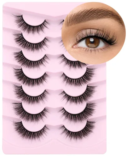 Miniatura 14 de Pestañas postizas 6D de visón esponjosas de 0.67 pulgadas (0.669 in), pestañas de ojo de gato que parecen extensiones paquete de pestañas