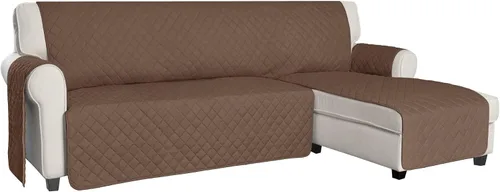 Miniatura 11 de ISSUNTEX - Fundas de sofá seccional para perros, funda reversible en forma de L para sofá, protector de chaise lounge resistente al agua