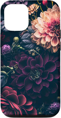 Miniatura 28 de Dahlia Flower Moody Dark Floral Pink and Purple Pattern Case for iPhone 17