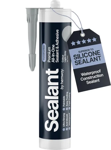 Miniatura 12 de Sellador Adhesivo de Polímero Híbrido Gris Claro para Cocina y Baño 13.1oz Todo en Uno Impermeable Resistente a la Intemperie Pintable
