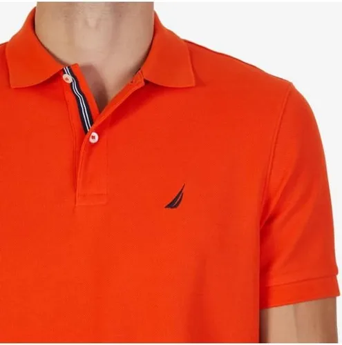 Miniatura 103 de Nautica playera polo clásica de mangas cortas, color sólido, para hombre