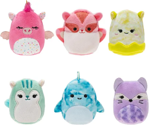 Miniatura 10 de Squishville de Original Squishmallows Escuadrón Negro y Blanco de Peluche - Seis Peluches Squishmallows de 5 cm Incluyendo Tajo, Kayce, Bambalina