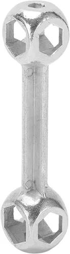 Miniatura 2 de Llave portátil 10 en 1 de 0.236-0.630 in a prueba de herrumbre multi funcional hueso de perro hexagonal llave para reparación de bicicletas