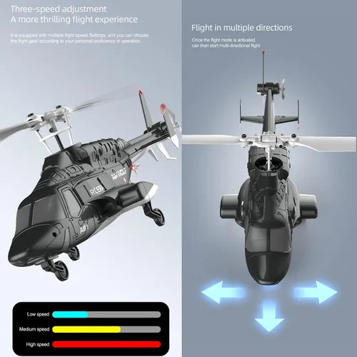 Miniatura 8 de A61 Airwolf Helicóptero de control remoto Avión 4CH RC Heli Aileronless Escala 1/42 giroscopio de 6 ejes Altitud Flotante Posición de flujo óptico