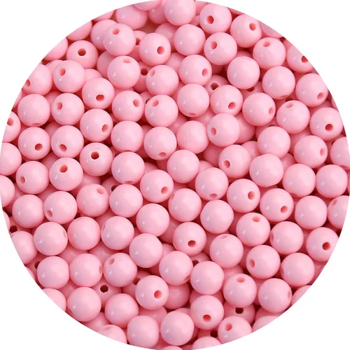 Miniatura 47 de BONNY BOXX 2000 piezas 4 mm cuentas redondas de acrílico de zafiro suave, bolas de plástico de chicle de burbujas, cuentas gruesas de bolas