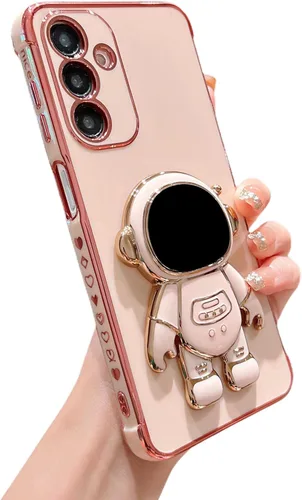 Miniatura 30 de phylla Funda de teléfono para Samsung Galaxy S22 Ultra de 6.8 pulgadas, funda de teléfono con soporte de astronauta chapado de lujo con bonito