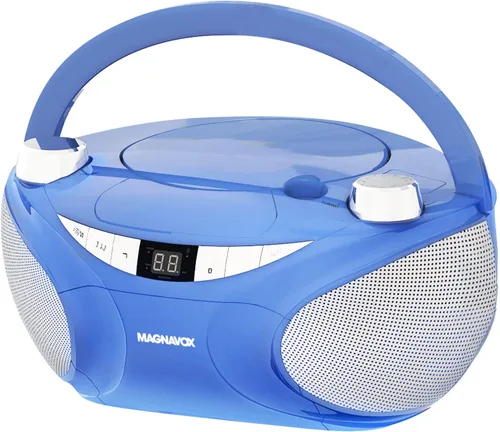 Miniatura 10 de Magnavox MD6949 Boombox de CD portátil de carga superior con radio estéreo AM/FM y tecnología inalámbrica Bluetooth en negro Compatible