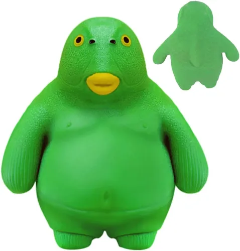 HIPIHOM Juguete de pez de cabeza verde, figura de juguete para aliviar la ansiedad para adultos, juguete para aliviar la ansiedad, mini artilugio