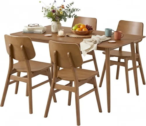 Miniatura 37 de Alaterre Furniture Calais Dining - Juego de 2 sillas de comedor moderno de mediados de siglo, juego de sillas de madera maciza con diseño