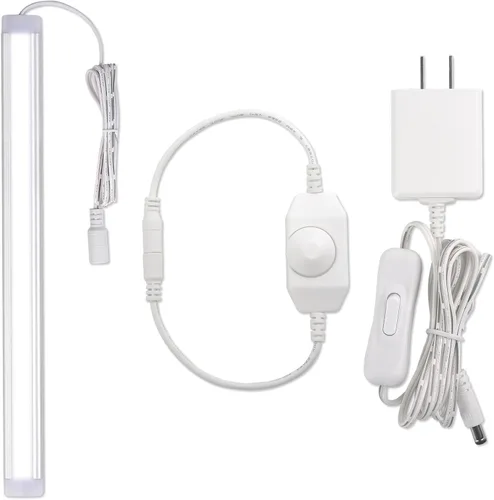 Barra de luz LED, luz de barra individual de 12 pulgadas para debajo del gabinete, iluminación de estante de exhibición de estantería, interruptor
