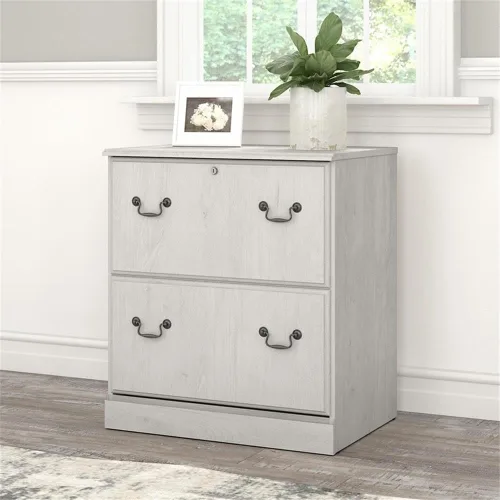 Miniatura 2 de Bush Home Archivador lateral Saratoga con 2 cajones en roble blanco lino