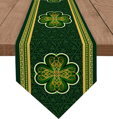 Miniatura 14 de Camino de mesa de corazón de amor para el día de San Valentín, camino de mesa de arpillera antideslizante, decoración retro de lino para casa