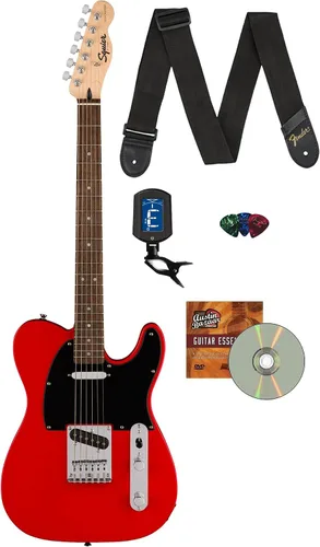 Miniatura 12 de Fender Squier Sonic Telecaster - Paquete California Blue con afinador, correa, púas y DVD de guitarra Austin Bazaar Azul (California Blue)