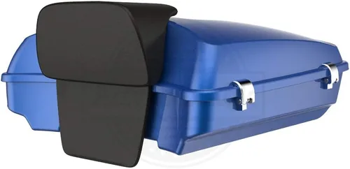 Moto Onfire cajuela para equipaje Tour-Pak para moto con respaldo para Harley Davidson 14 Later Touring Street Glide FLH FLHX FLHR., Azul (Superior